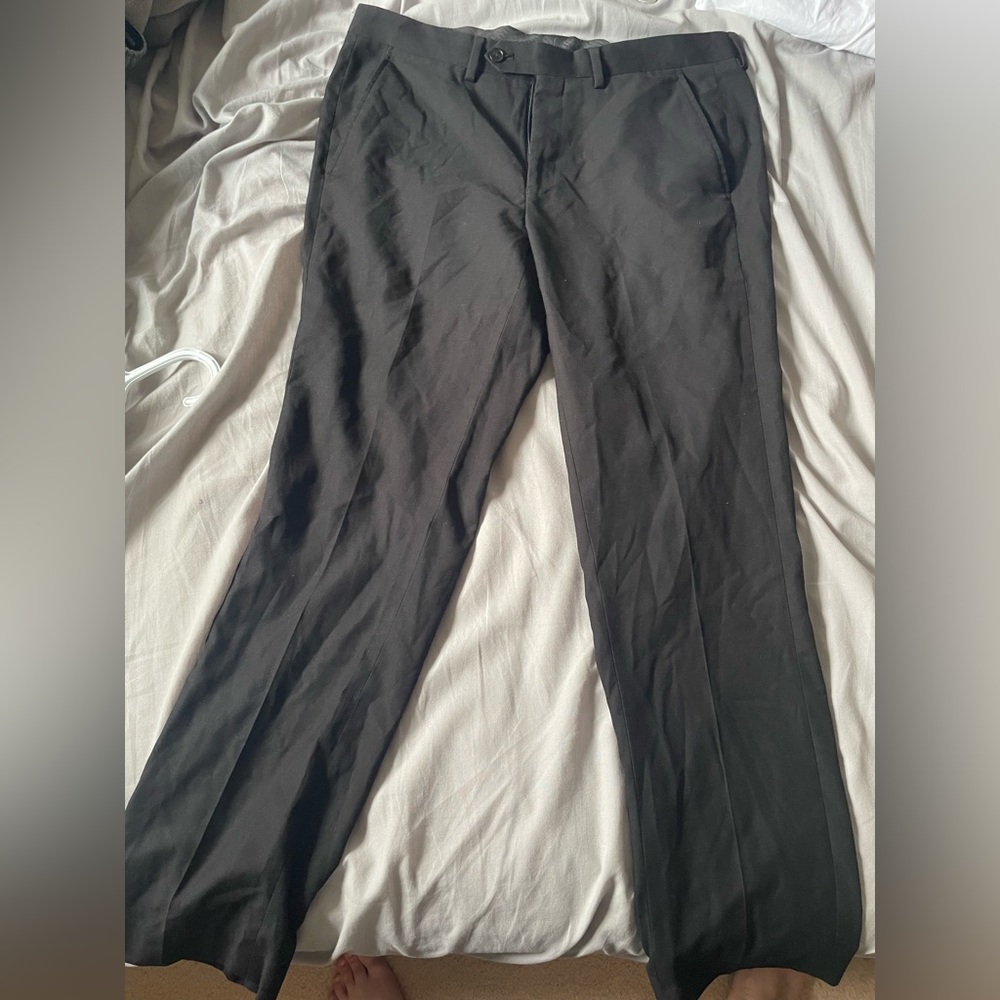 Black straight leg dress pants (size 32x30)
